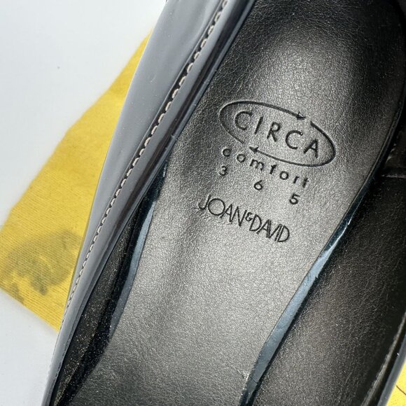 Circa Joan & David Womens Black Patent Leather Pointed Toe Heels Size 8 - Picture 8 of 8